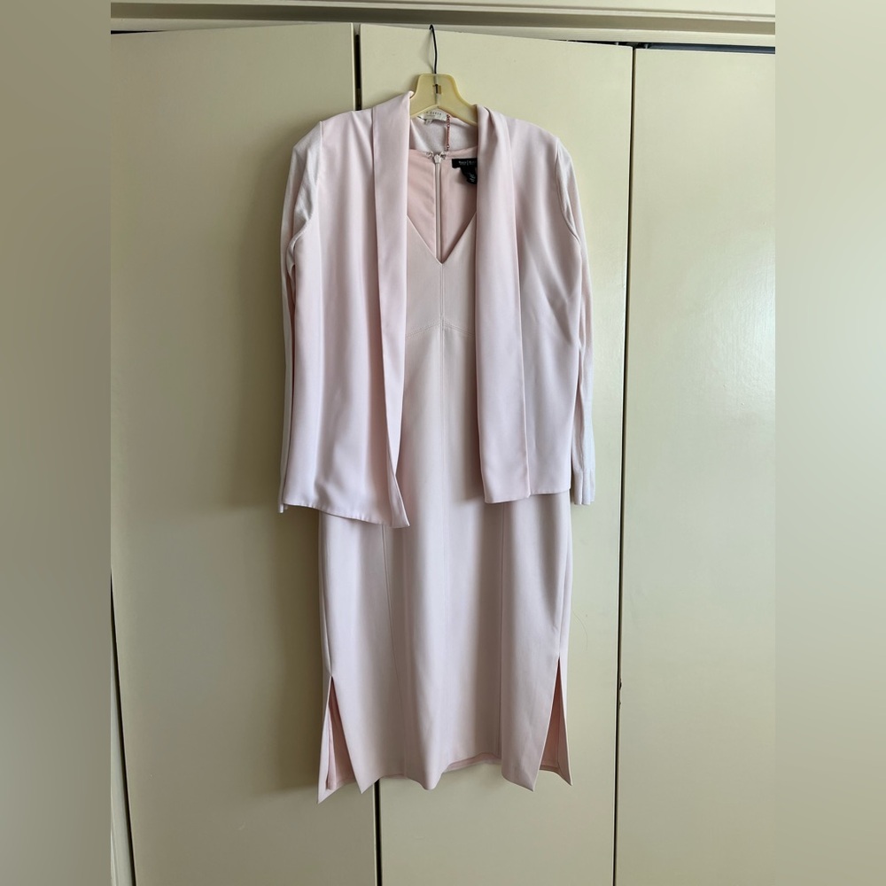 Ted Baker Scarf Sweater and WHBM Dress